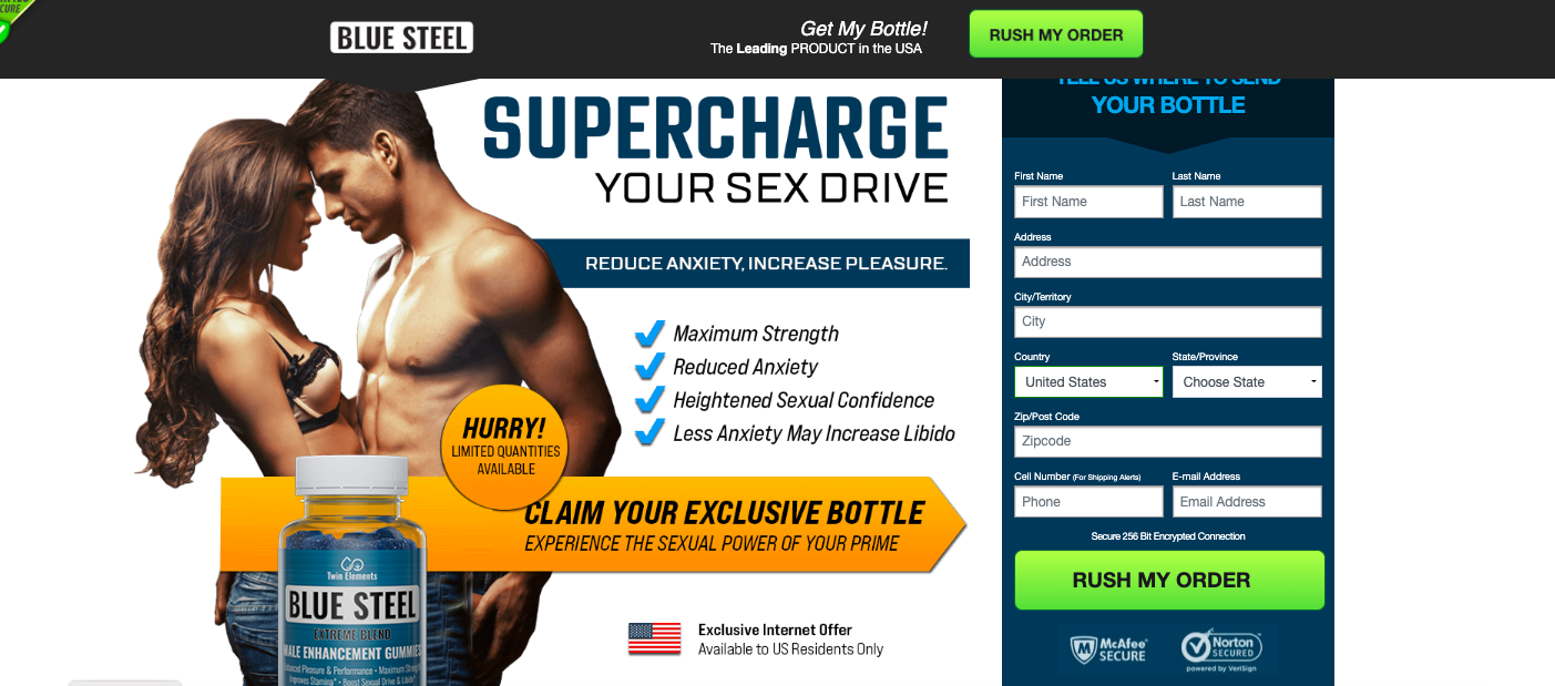 Blue Steel Gummies – Revolutionary Formula For Improved Male Libido 2024